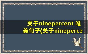 关于ninepercent 唯美句子(关于ninepercent的网名英文)